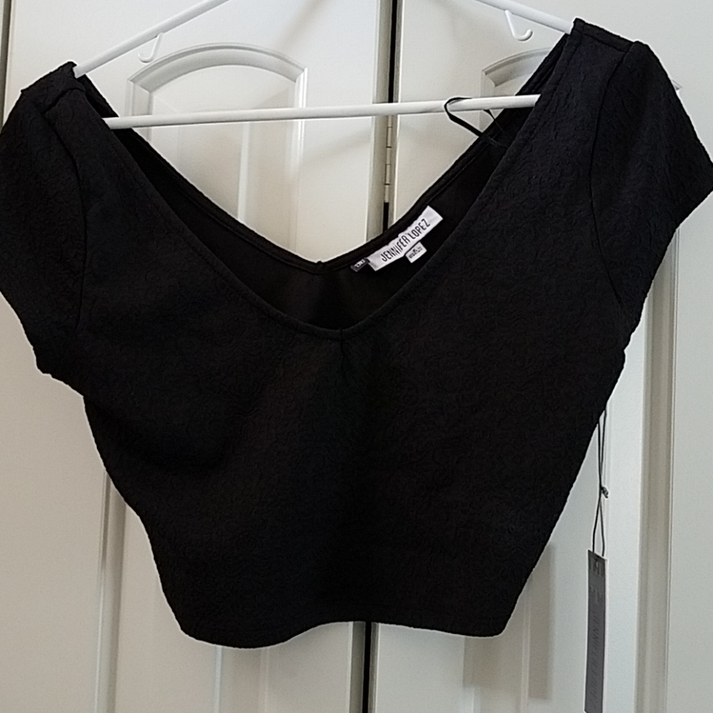 Detailed V-neck Crop Top. Tags still on.